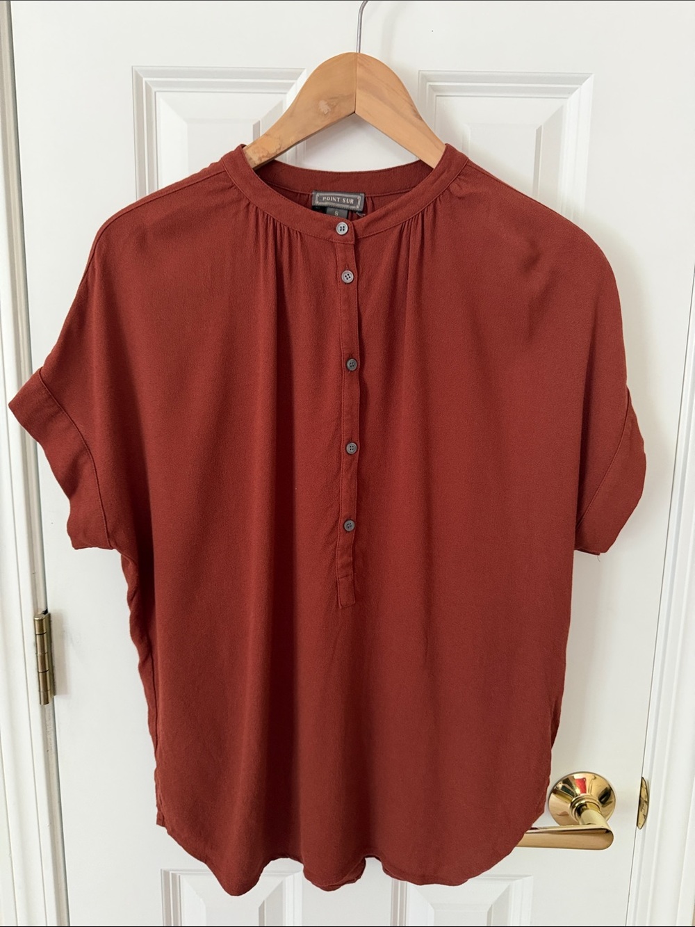 J.Crew Point Sur Drapey Popover Shirt Size Small